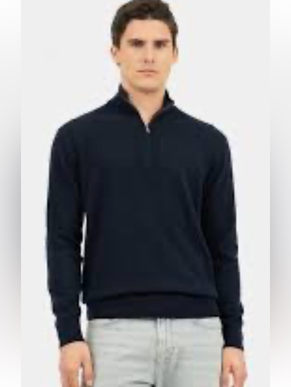 Dunning golf all season quarter zip sweater black cashmere man’s. XL